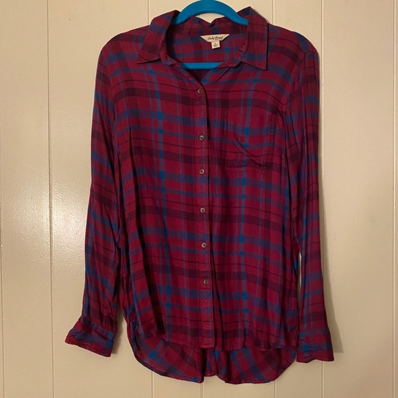 Lucky Brand Bungalow Soft Plaid Button Back Shirt - Picture 2 of 7